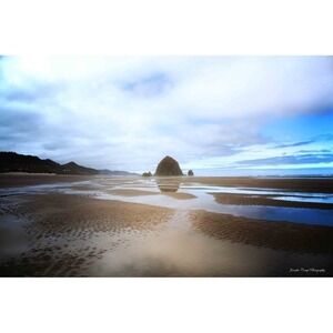 Cannon Beach Haystack Rock, Oregon - Photography Coastal Wall Art Size 8x10